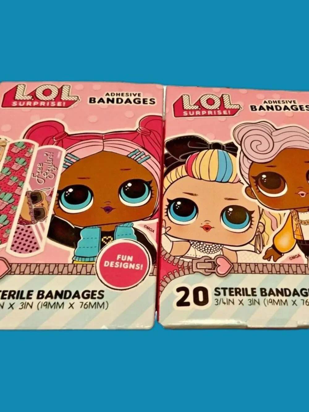 LOL SURPRISE! Dolls Adhesive Bandages 2 Total Boxes LOT OF 2 NEW